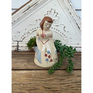 Vintage 1950s Weil Ware California Pottery Lady Double Planter Vase